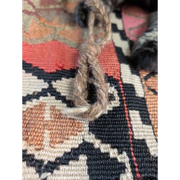 “VNTG, Handmade Kilim Wool Shoulder Bag Tribal Boho Crossbody Purse w/ Tassels - Picture 5 of 16